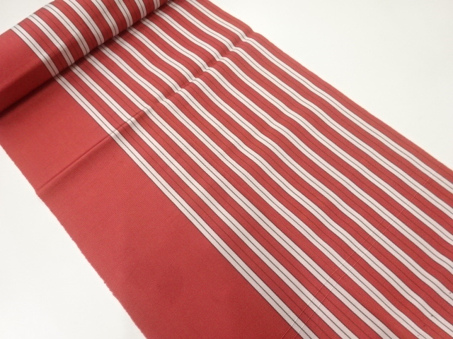 JAPANESE KIMONO / ANTIQUE BOLT FOR HASSUN OBI / WOVEN STRIPE